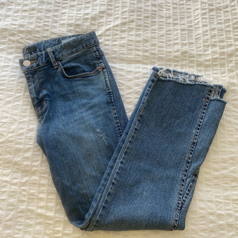 Blue denim jeans